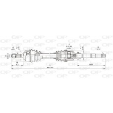 DRS6154.00 OPEN PARTS Привідний вал