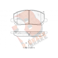 RB1705 R BRAKE Комплект гальмівних колодок дисковий гальм
