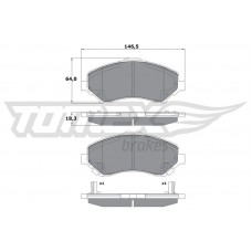 TX 17-67 TOMEX Brakes Комплект гальмівних колодок дисковий гальм