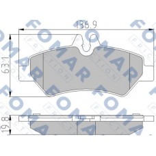 FO 921381 FOMAR Friction Комплект гальмівних колодок дисковий гальм
