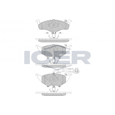 181594-071 ICER КомплеК т гальмівних колодок, дискове гальмо