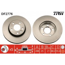DF2776 TRW Гальмівний диск