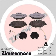 23743.900.2 ZIMMERMANN КомплеК т гальмівних колодок, дискове гальмо