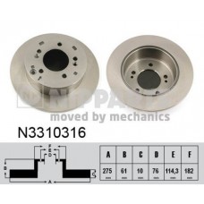 N3310316 NIPPARTS Гальмівний диск