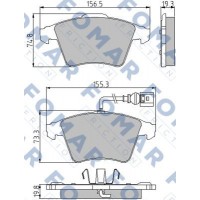 FO 861981 FOMAR Friction КомплеК т гальмівних колодок, дискове гальмо