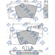 FO 861981 FOMAR Friction КомплеК т гальмівних колодок, дискове гальмо