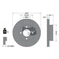 BDS1901 BENDIX Braking Гальмівний диск