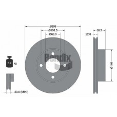 BDS1901 BENDIX Braking Гальмівний диск