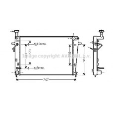 HY2211 AVA QUALITY COOLING Радіатор охолодження двигуна