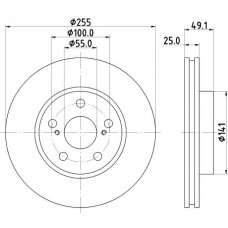 MDC1025 MINTEX Гальмівний диск