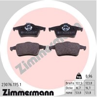 23076.175.1 ZIMMERMANN Комплект гальмівних колодок дисковий гальм
