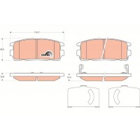 GDB1716 TRW Комплект гальмівних колодок дисковий гальм