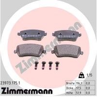 23973.175.1 ZIMMERMANN Комплект гальмівних колодок дисковий гальм