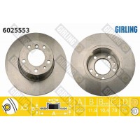 6025553 GIRLING Гальмівний диск