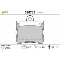 598763 VALEO Комплект гальмівних колодок дисковий гальм