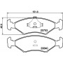 8DB 355 026-781 HELLA Комплект гальмівних колодок дисковий гальм