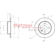 6110022 METZGER Гальмівний диск
