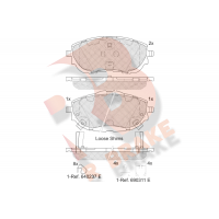 RB2129 R BRAKE Комплект гальмівних колодок дисковий гальм