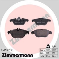 24253.175.1 ZIMMERMANN Комплект гальмівних колодок дисковий гальм