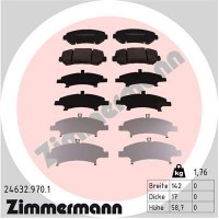 24632.970.1 ZIMMERMANN Комплект гальмівних колодок дисковий гальм