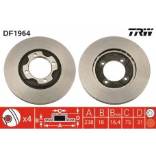 DF1964 TRW Гальмівний диск