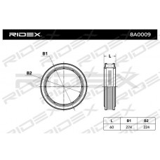 8A0009 RIDEX Повітряний фільтр