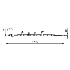 1 987 482 921 BOSCH Тросик, cтояночный тормоз