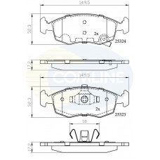 CBP32104 COMLINE Комплект гальмівних колодок дисковий гальм