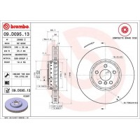 09.D095.13 BREMBO Гальмівний диск