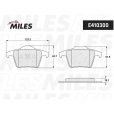 E410300 MILES Комплект гальмівних колодок дисковий гальм