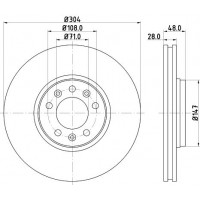 8DD 355 113-671 HELLA PAGID Гальмівний диск