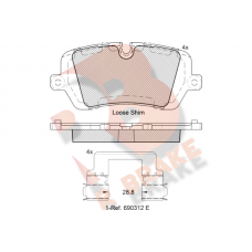 RB2120 R BRAKE Комплект гальмівних колодок дисковий гальм