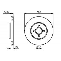 0 986 479 048 BOSCH Гальмівний диск