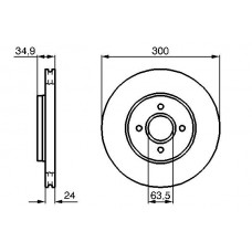0 986 479 048 BOSCH Гальмівний диск