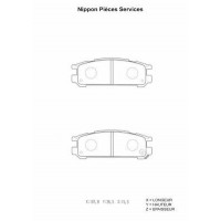 S361U02 NPS КомплеК т гальмівних колодок, дискове гальмо