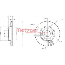 6110738 METZGER Гальмівний диск