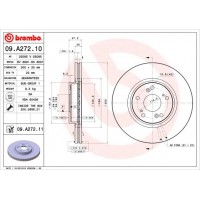 09.A272.11 BREMBO Гальмівний диск