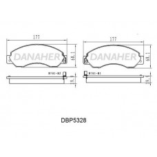 DBP5328 DANAHER Комплект гальмівних колодок дисковий гальм