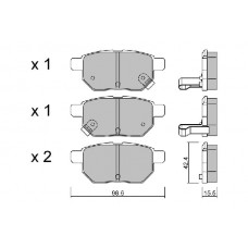 BPTO-2006 AISIN Комплект гальмівних колодок дисковий гальм