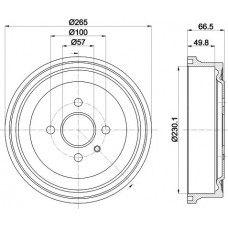 8DT 355 301-201 HELLA PAGID Гальмівний барабан