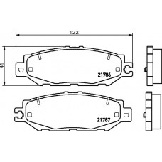8DB 355 030-541 HELLA Комплект гальмівних колодок дисковий гальм