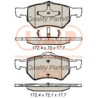 704-02017 IAP QUALITY PARTS Комплект гальмівних колодок дисковий гальм
