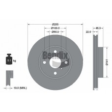 BDS1497 BENDIX Braking Гальмівний диск