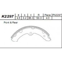 K2297 ASIMCO Комплект гальмівних колодок