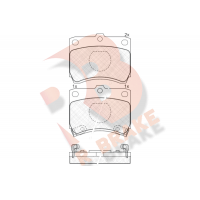 RB0969 R BRAKE Комплект гальмівних колодок дисковий гальм