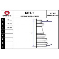 KR171 EAI Комплект пыльника, Привідний вал