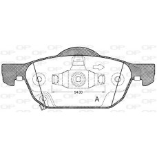 BPA1384.02 OPEN PARTS Комплект гальмівних колодок дисковий гальм