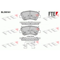 BL2681A1 FTE Комплект гальмівних колодок дисковий гальм