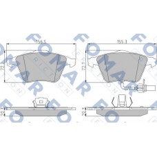 FO 920981 FOMAR Friction Комплект гальмівних колодок дисковий гальм