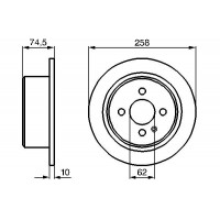 0 986 478 563 BOSCH Гальмівний диск